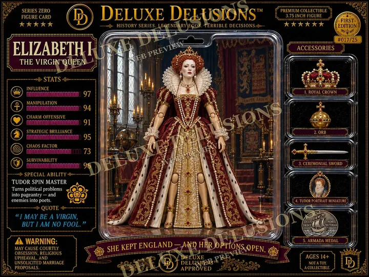 Elizabeth I cosplay reference card